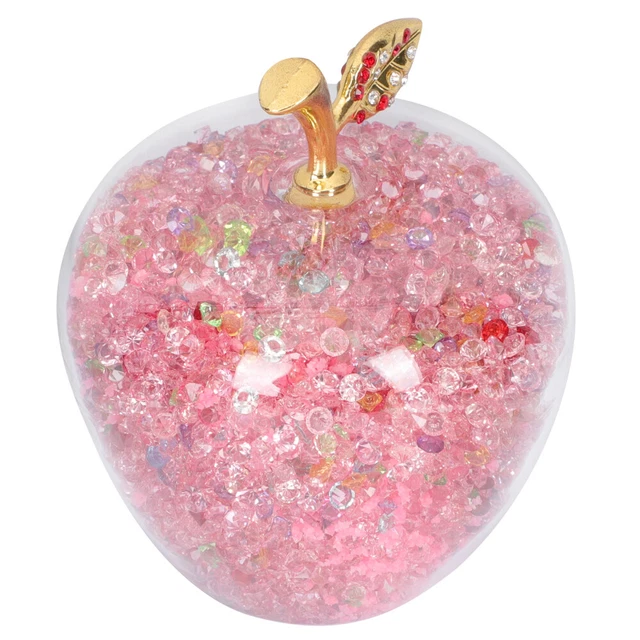 Kunstglas Leuchtender Apfel-Ornament Geschenke Weihnachtsdeko Kristalltisch
