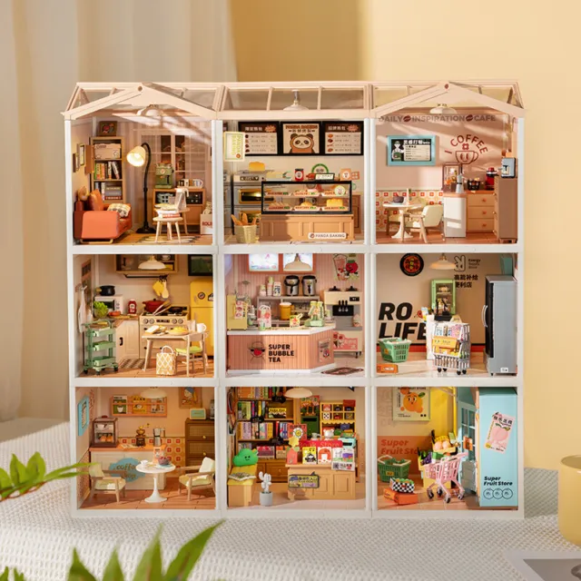 Robotime DIY Miniatur Puppenhaus Bausätze Kit Mini 3D Zimmer Handwerk Spielzeug