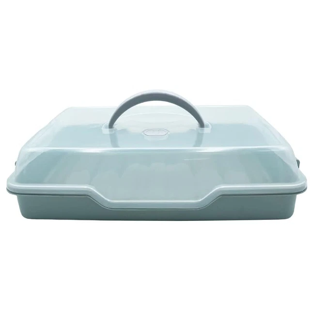 [5 COLORI] Porta Torta con coperchio 40x26x11cm Dolci Rettangolare Plastica 3424