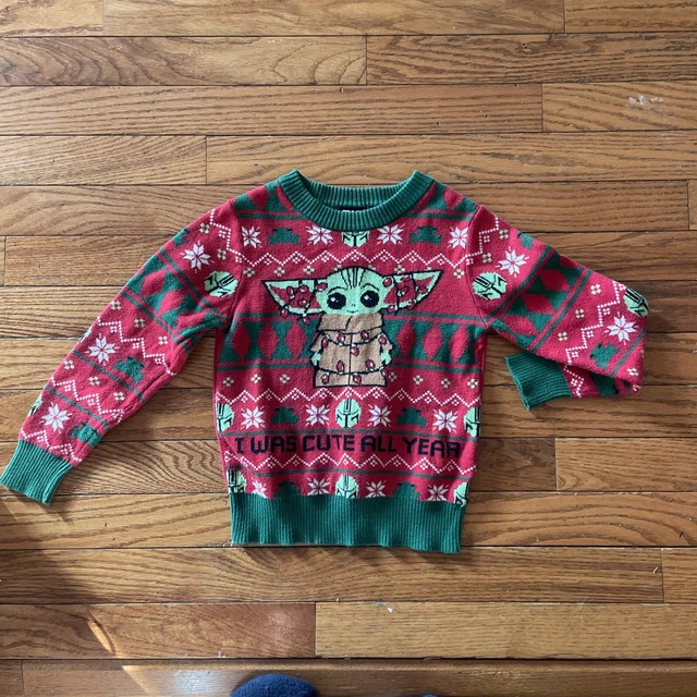 Baby Yoda 3T Star Wars 3T Mandalorian The Child Knit Ugly Sweater Grogu