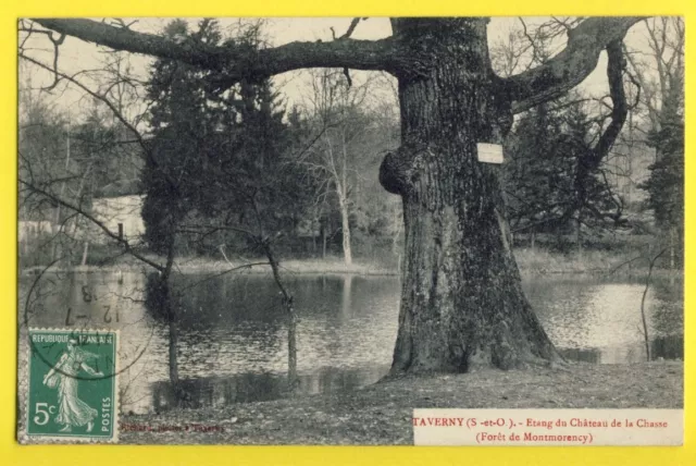 cpa FRANCE TAVERNY Val d'Oise ÉTANG du CHÂTEAU de la CHASSE Forêt de Montmorency