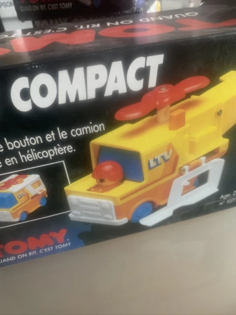 Vintage Tomy Compact Appuyer Et Le Camion Se Transforme En Hélicoptère 3
