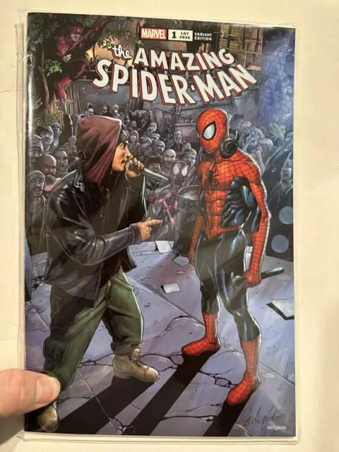 Marvel Comics THE AMAZING SPIDER-MAN (2022) #1 EMINEM VARIANT Comic Book IN HAND