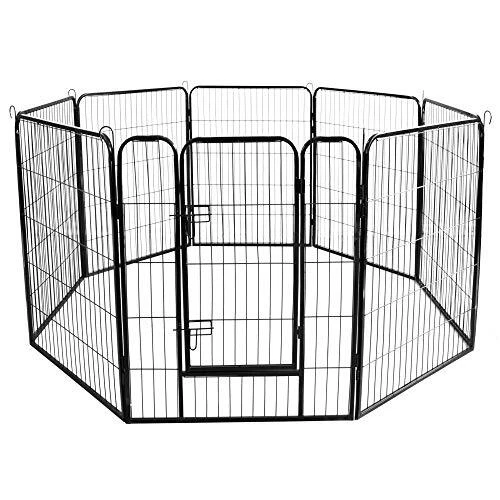 Meihua Dog Playpen 8 Panels 40 Height Pet Pen Dog Kennel Fence Outdoor Indoor...