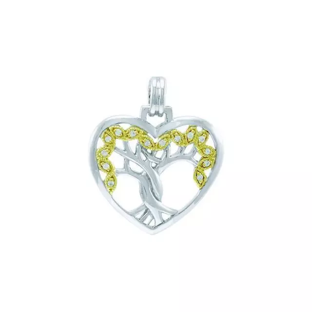 Tree of Life .925 Sterling Silver Pendant Peter Stone Jewelry Fine Gold Accent