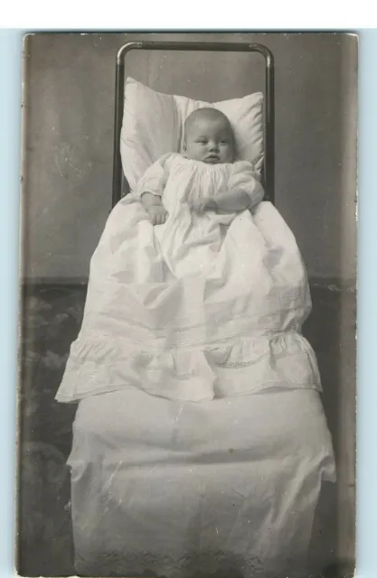Postcard Chunky Baby Long Gown c1911 Ms Hettie May Weihe Lankershim CA RPPC