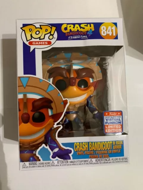 2021 Summer Virtual Funkon Funko Pop! Crash Bandicoot 4 NOT SHARED SDCC 841