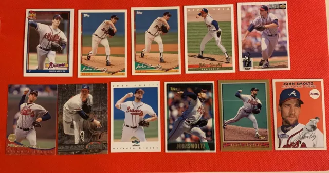 Lot Of (11) John Smoltz Baseball Cards Atlanta Braves Boston Red Sox HOF ATL