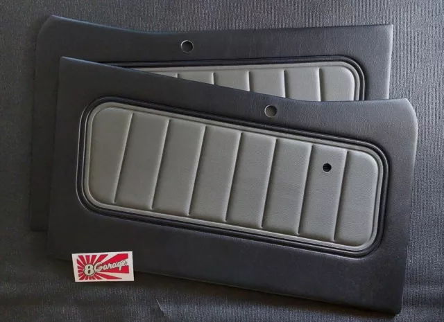 8 Garage Reproduction Door Panel L+R Set For CHEVROLET LUV / KB20 / grey-black
