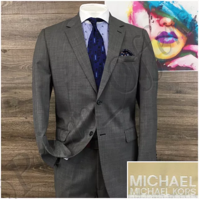 Michael Kors Mens Suit 2 Piece Set Size 42L Jacket Blazer Pants Wool Two Button