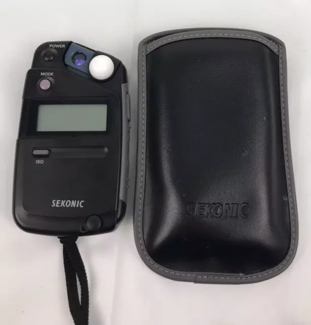 Sekonic Flashmate Light Meter model L-308B battery powered AA tested with case