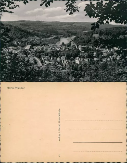 Hannoversch Münden Hann. Münden Panorama-Ansicht Gesamtansicht 1955