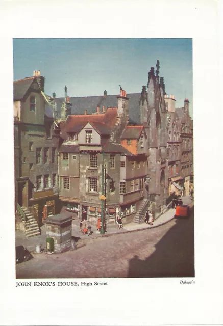 John Knox 'S House High Street Edinburgh Building Shop Old Clipping Cutting Clip