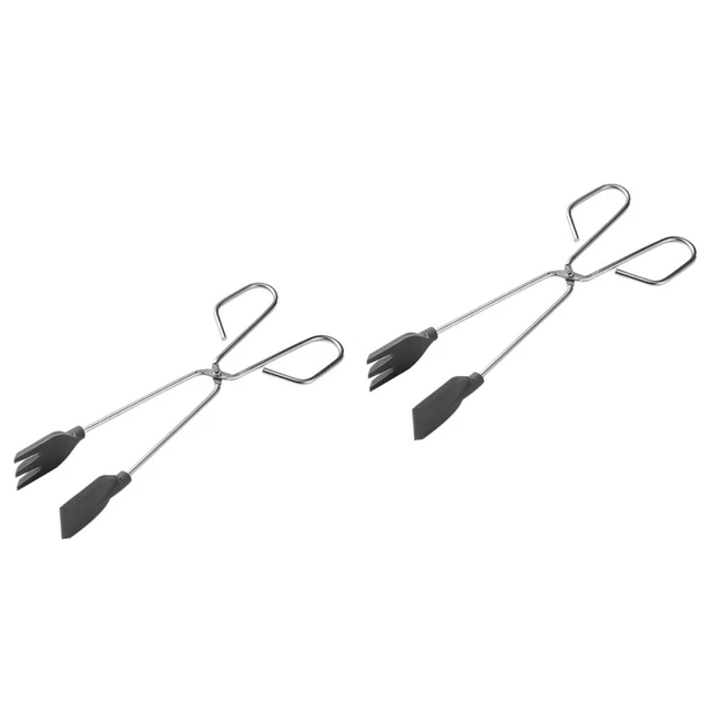 Set Di 3 Mini Pinze In Silicone HINMAY – 17,7 Cm, Punte Morbide, Resistenti Al Calore (480°F), Per Insalate E Antipasti, Colore Bianco