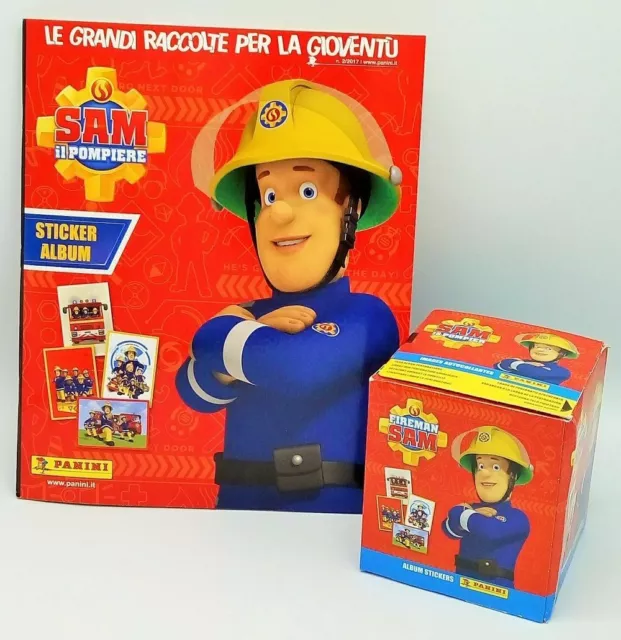 Figurines panini Album + Box 50 Packs Sam The Firefighter Fireman Packets