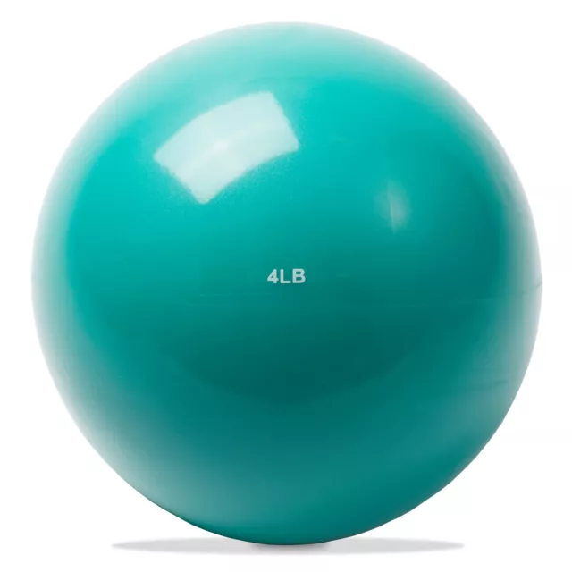 Toning Ball, 4 LB, Teal - Soft Weighted Mini Medicine Bal