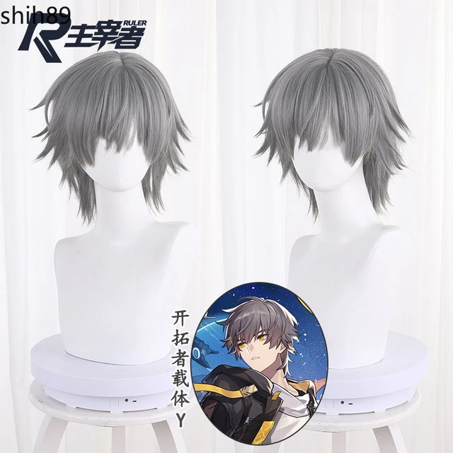 Peluca para hombre Honkai: Star Rail Trailblazer Cosplay pelo corto Harajuku