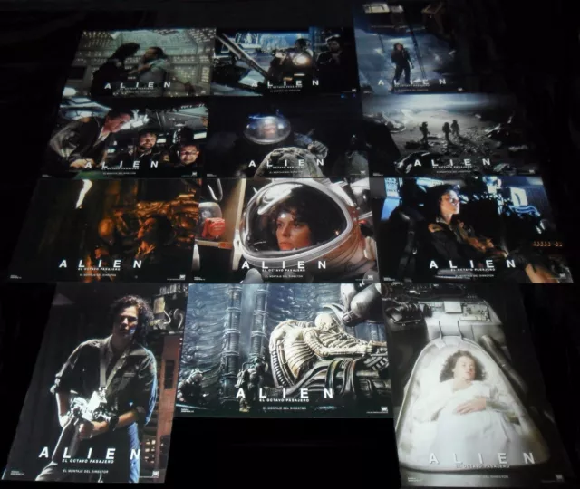 1979 Alien ORIGINAL Spain RR LOBBY CARD SET Ridley Scott 12 Cards [Complete]