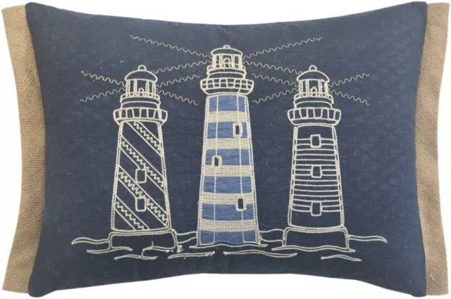Comfy Hour Under The Sea Collection Ocean Coastal Three Lighthouses Accent