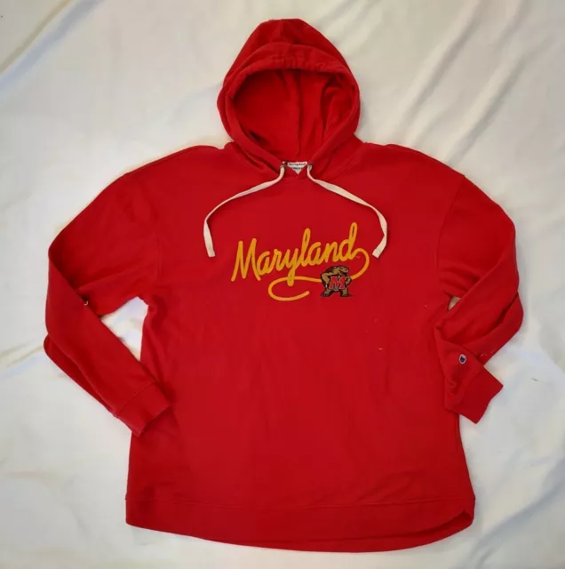 University of Maryland Terps Champion Pullover Sweatshirt Hoodie Embroidery XL