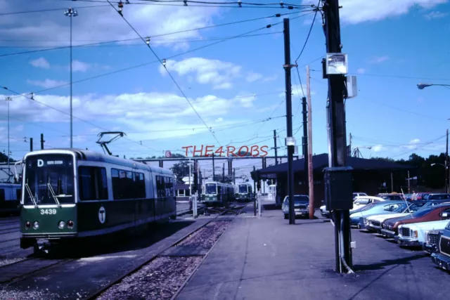 Original 1978 MBTA LRV Light Rail Vehicle Riverside Shop Yard  Slide #3302