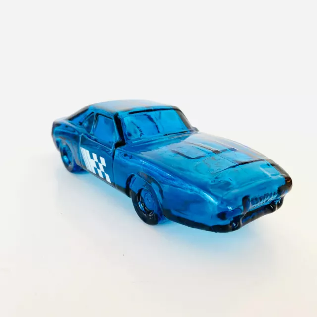 Vintage Avon Blue Glass Car Cologne Perfume Bottle 7.5''