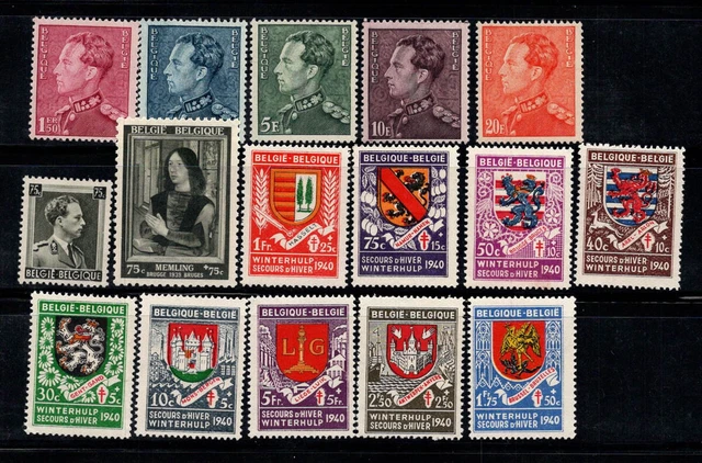 Belgique 1936-40 Neuf * MH 100% Léopold II, Armoiries