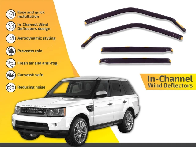 In channel wind deflectors rain guards Land Rover Range Rover Voque IV 2013-up