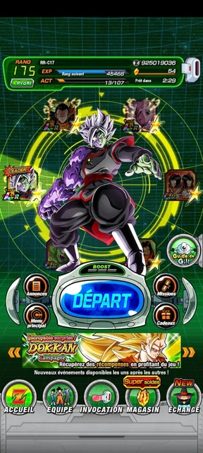 Compte Dokkan Battle Global IOS - 133 LR Dont Tous Les LR Anniversaire - 7100 DS