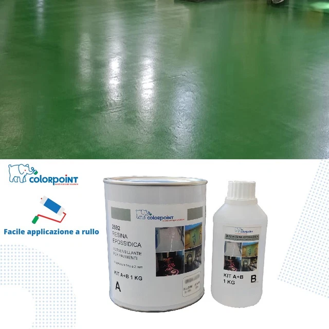 VERNICE EPOKIM SATINATO Resina Epossidica per Pavimenti Interni A+B Kg 5 Colori EUR 66,00 - IT