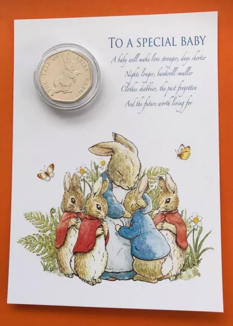 Peter Rabbit christening/birth coin gift set