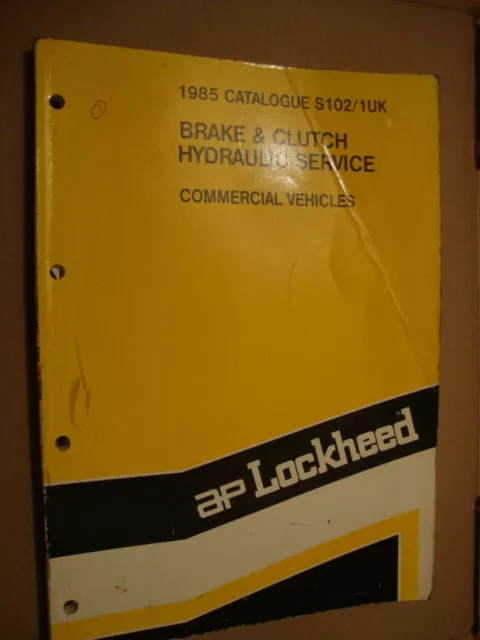 Ap Lockheed Brake & Clutch Hydraulic Service Parts Book Catalogue Commercials