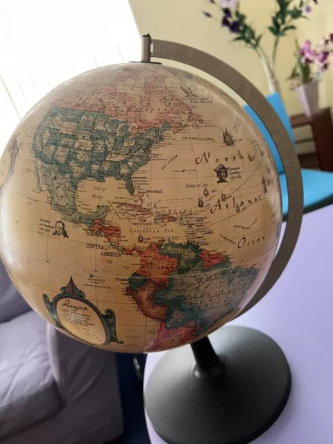 World Globe, (Brown And Black)