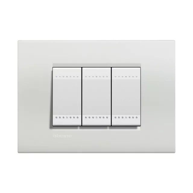 Placca Livinglight Kit 5 Pezzi Originale BTicino SLNA4803BIFF Bianco Opaco