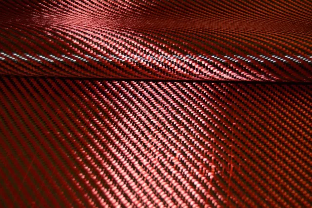 1 m² TISSU CARBONE / POLYESTER ROUGE 210 G/M² EN 100 CM DE LARGE