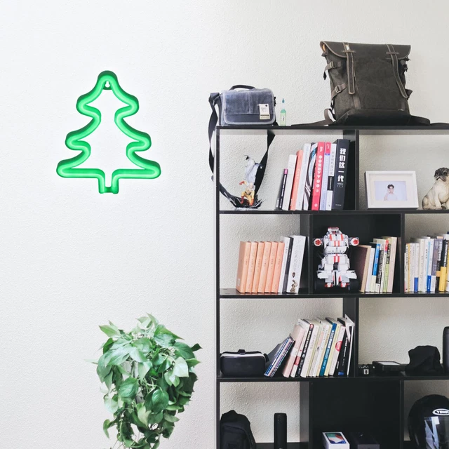 5 PCS MODELING Light Green Tree Neon Signs Lamp Christmas Exquisite £58