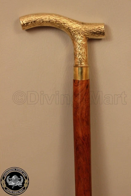 Handmade Design Solid Peacock Handle Vintage Gift Wood Walking Stick Cane Style