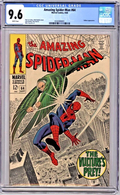 1968 Marvel Comics - 🕷 The Amazing Spider-Man #64 🕷- 🔥 CGC Graded 9.6 WP 🔥