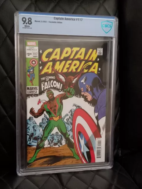 CAPTAIN AMERICA #117 NM 9.8⛓️1st App of Falcon⛓️High Grade Marvel⛓️CBCS ⍩ cgc
