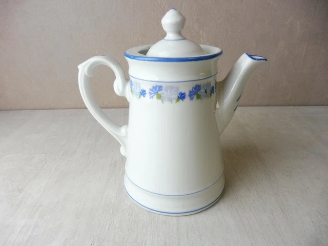 Cafetière Vintage Melitta Années 70 - Céramique Fleurs Bleues - 16,5 Cm - Occasion