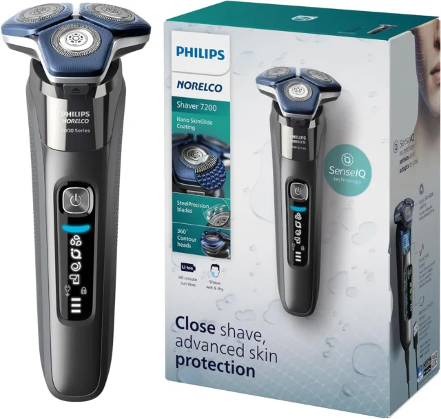 For Philips Norelco Shaver 7200, Rechargeable Wet & Dry Electric Shaver S7887/82