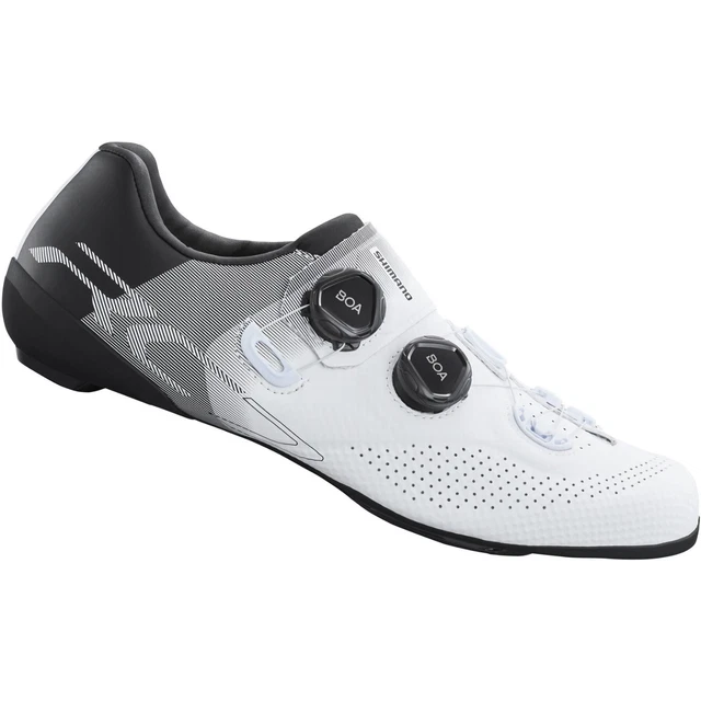 Shimano SH-RC702 Carbon Road Cycling Bike Shoes White RC7 inc. E-Width WIDE Fit