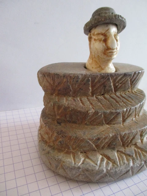 AUTHENTIQUE RARE Statuette Princesse  BACTRIANE en pierre - 3e millénaire avt JC 3