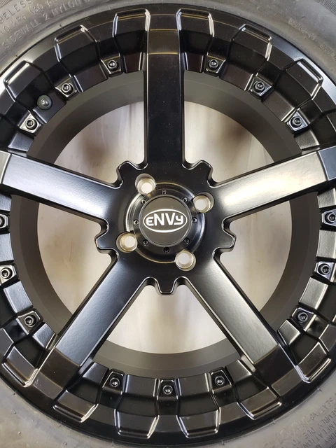 15" aluminum Golf Cart WHEEL RIM 15x7 4/4 3+4 Envy 5spoke Matt Black Intimidator