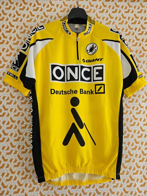 Maillot Cycliste Vintage Etxeondo ONCE Team 1997 - Jaune/Noir - Taille XL