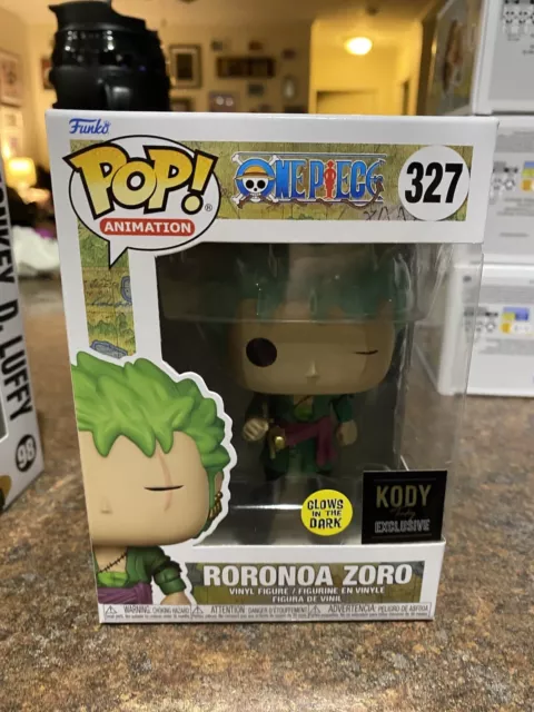 Funko Pop One Piece Roronoa Zoro #327 Kody Trading Glow in the Dark Ex –  Animetasia