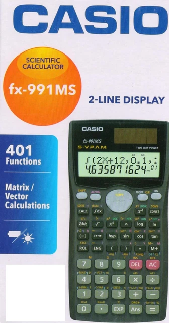 Casio fx-991ms Scientific Calculator 260 functions fx 991 ms fx991ms Free Ship