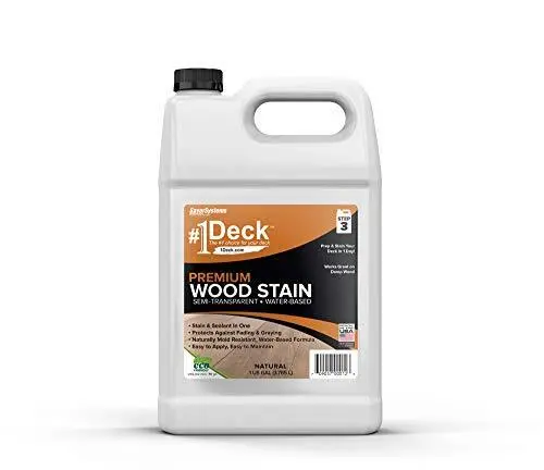 #1 Deck Premium Semi-Transparent Wood Stain for Decks, Fences, & Siding - 1 G...