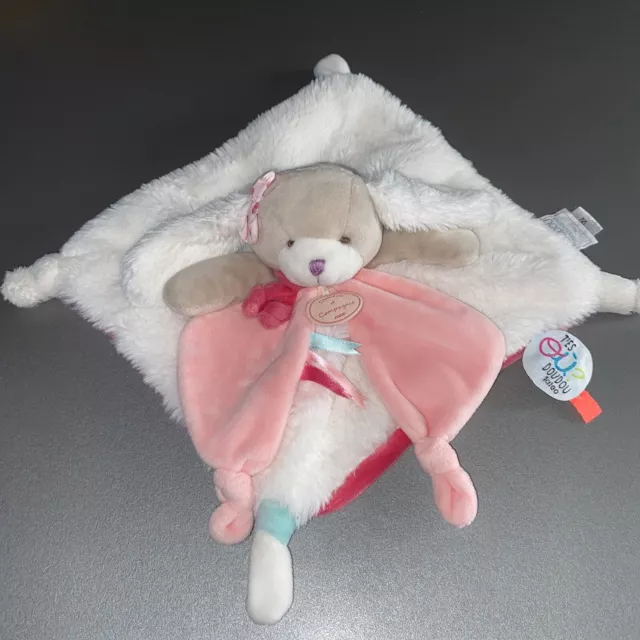 Super Doudou Chien beige rose blanc Tatoo Noopette DC3157 Doudou et Compagnie