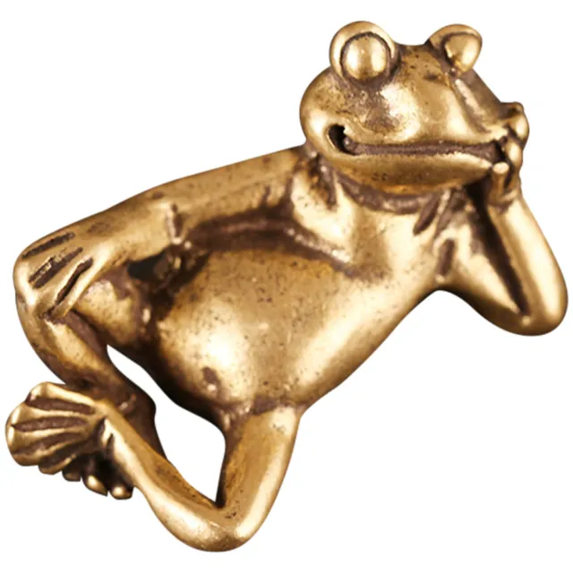 Brass Frog Ornaments Miniature Animal Figurine Yoga Figurines Outdoors